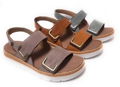 GRUNLAND Sandali regolabili donna in pelle e plantari estraibili SE0450 - Immagine 1 di 2