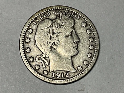 1912 P Barber Silver Quarter Nice Coin #2 Cover