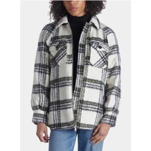 AVEC LES FILLES Zip Front Raglan Zip Plaid Shacket W/ Fur Collar -Size 2XL- NWT - Picture 1 of 12