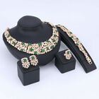 Fashion Women Gold Plated Rhinestone Crystal Pendant Necklace Party Jewelry Sets