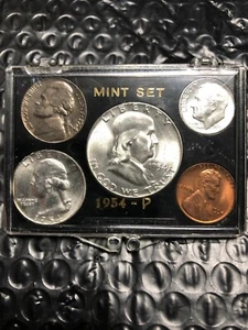 1954 Philadelphia Mint Silver Set Uncirculated In Original Vintage Case - Picture 1 of 6