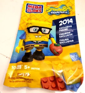 SPONGEBOB SQUAREPANTS Nerd 2014 NYCC Exclusive Figure Figurine MEGA BLOKS - Picture 1 of 3