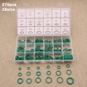 270 piezas sello tórico 18 tamaños kit de automóvil aire acondicionado reparación de aire acondicionado verde HNBR - Imagen 1 de 10