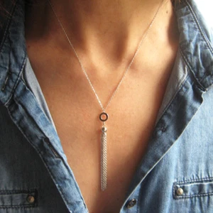 Collier pompon en argent 925/1000e CO51 - Picture 1 of 4