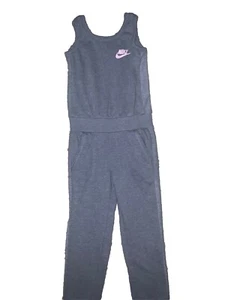 NIKE Girls' Slate Gray Ashen Jumpsuit Size 4 Romper Sleeveless - Picture 1 of 2
