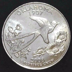 2008-P 25C State Quarter Oklahoma BU CLAD (I choose) us - Picture 1 of 2