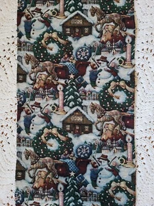 Nuevo Tapiz Corredor de Mesa Navidad Borlas Pueblo Navidad De Colección - Imagen 1 de 17