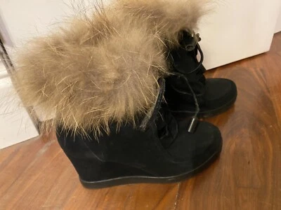 Botines Barneys New York de gamuza negra y piel real talla 38 Foto 1 de 4