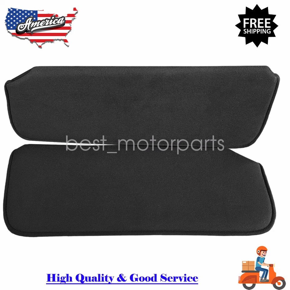 For 1988-1998 Chevy GMC C/K Truck Suburban Silverado Sierra Sun Visor Black Pair Foto 1 de 4