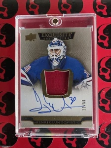 2022-23 Henrik Lundqvist Exquisite/49 Patch Auto New York Rangers UD ER-HL UD - Picture 1 of 2