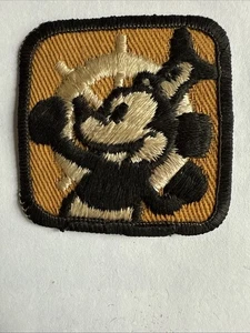 Vintage Mickey Mouse Steamboat Willie zum Aufnähen 2" Patch orange schwarz weiß - Bild 1 von 3