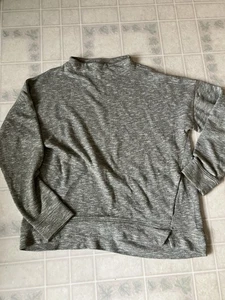 Duluth Trading Co Women’s Crème De La Hem Mock Neck Sweater Size L Heather green - Picture 1 of 4