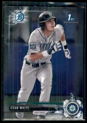 2017 Bowman Draft Chrome Evan White Seattle Mariners #BDC-178 - Image 1 of 2