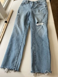 Pantalones de mezclilla para mujer Madewell azul claro desgastados perfectos vintage talla 28 - Imagen 1 de 11
