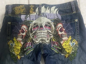 Rare Christian Audigier Jeans For Sale Size 34X34 - Picture 1 of 8