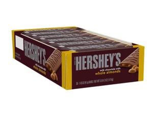 HERSHEY'S Milchschokolade mit Mandel-Schokoriegeln, 1,45 Unzen Barren, 36 Stück - Bild 1 von 2