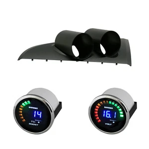 BA BF Falcon XR6T F6 Clip-in Gauge Pod Holder w/ Electronic Boost & Volts Gauges - Picture 1 of 12