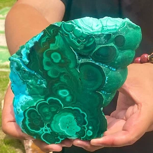 5.58LB Natural Green Malachite Quartz Crystal Ore Specimen/collection - Picture 1 of 12