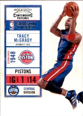 2010-11 Playoff Contenders Panini #74 Tracy McGrady DETROIT PISTONS - Image 1 of 2