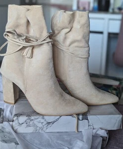 Tassel Decor Point Chunky Boots - Picture 1 of 2