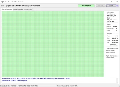 1TB SAMSUNG HD103UJ HDD p/n: 487111CS102150  pcb: BF41-00206B R00 - Image 1 of 4