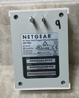 NETGEAR XET1001 85mbps Wall Power line Network Adapter Bridge - Home Plug - Image 1 of 4