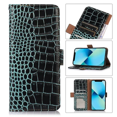 For Nokia C32, Fashion Genuine Flip RFID Leather Wallet Stand Card Case Cover - Image 1 of 4
