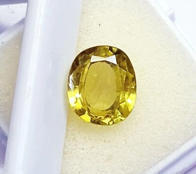 Natürlich Peridot 6.75 Karat Zertifiziert Ovale Form Lose Edelstein Mit Zugabe - Bild 1 von 4