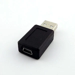 USB 2.0 A Male Plug To Mini USB 5 Pin B Female Jack Adapter Converter Connector - Picture 1 of 9