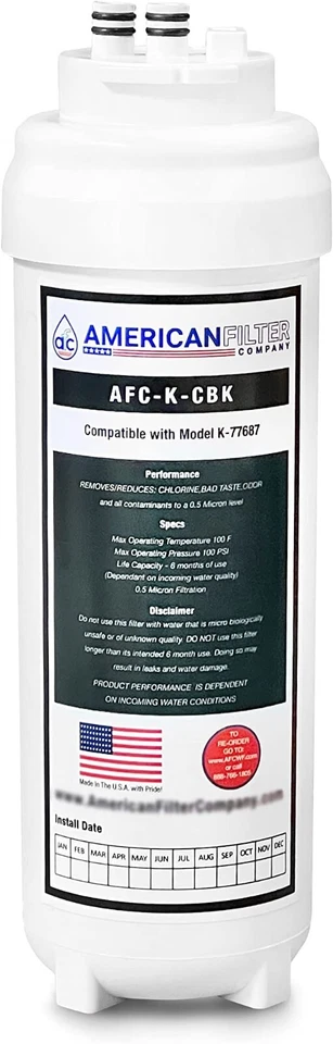 AFC Brand Model AFC-K-CBK Aquifer Water Filters, Compatible with Kohler K-77687 - Image 1 of 1