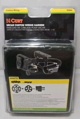 Cableado de remolque con conector de 6 y 4 vías Curt de doble salida - se conecta a USCAR 55664 Foto 1 de 3