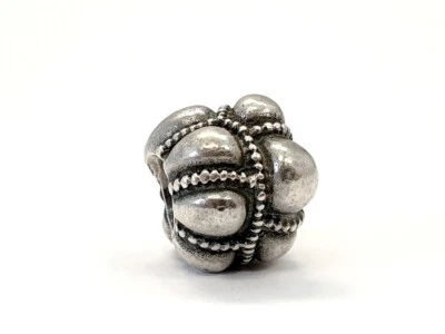Pandora Charm Bead Kugel mit Blasen Sterling Silber 925 - alte Kollektion - Bild 1 von 2