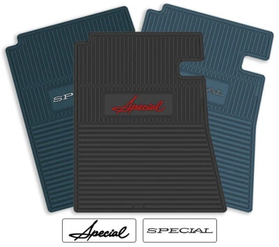 Alfombrillas de goma 4 piezas para Buick Special 1964-1967 - Elige año, logotipo y color Foto 1 de 4