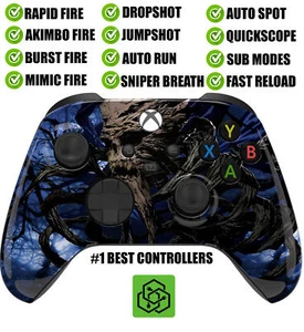 Tree Skull Glow Silent Modz Rapid Fire Modded Controller for Xbox Series X S - Picture 1 of 1