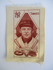 VINTAGE 1911 CHARLES HEMPHILL NEW YORK YANKEES BASEBALL RED TURKEY? TOBACCO SILK