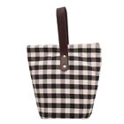 Canvas Handbag Polka Dot/Lattice Tote Bag High-quality Cylinder Bag