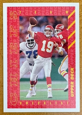 Team Checklist #KC25 Kansas City Chiefs 1993 Upper Deck Kansas City Chiefs - Image 1 of 2