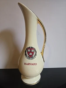 Harvard Gold Trim Vase 8 Inches Tall Dec. American Inc Trenton NJ - Picture 1 of 10