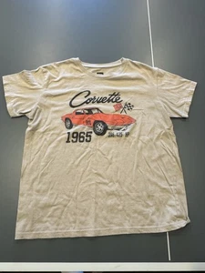 Tan GM 1965 Corvette T-Shirt Vintage Style. Size Large - Picture 1 of 4