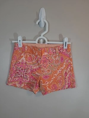 Оранжевые шорты с узором для девочек Crew Cuts размер 6 - Изображение 1 из 2