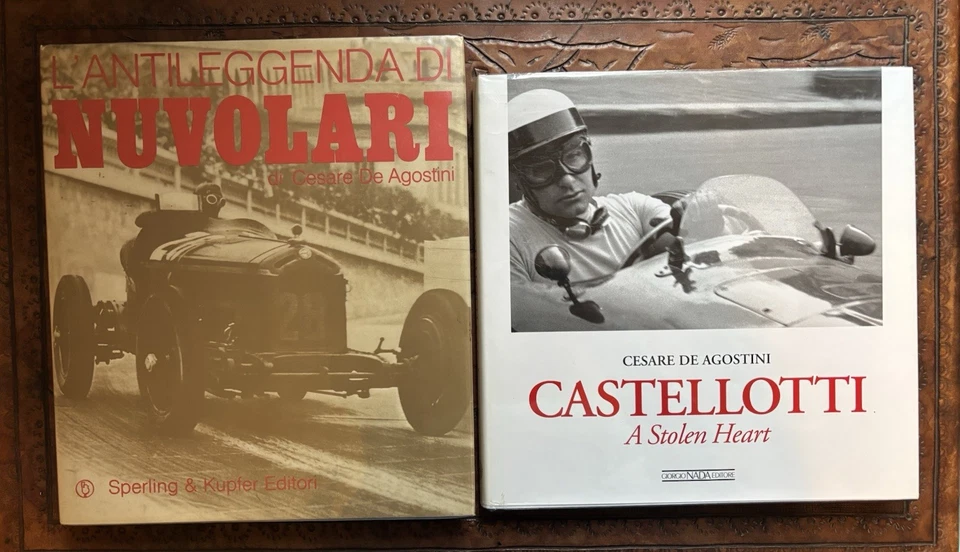 Cesare de Agostini Lote de 2 Nuvolari Italiano y Castellotti Un Corazón Robado Inglés Foto 1 de 4