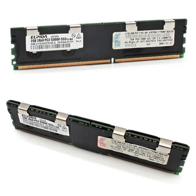 DDR2 2GB ELPIDA PC2-5300F ECC RAM Server RAM 1.8V EBE21FE8ACFR-6E-E 46C7422 - Image 1 of 4