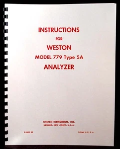 Manual Analizador Weston 779 Tipo 5A - Imagen 1 de 1