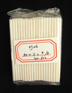 80 mm Classical Guitar Bone saddles Slotted 40 pieces - DJ6 - Picture 1 of 2
