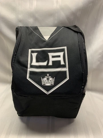 LA KINGS Insulated Bag w/ Strap - Black White - Shield Logo - #77 Carter Cover