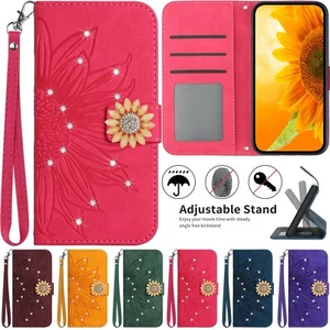 For iPhone 16 15 14 Plus 13 12 11 Pro Max Bling Case Wallet ID Card Phone Cover - Picture 1 of 21