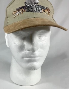 Out of Africa Ball Cap Hat Wild Animals Embroidered Hook/Loop Adjustable EUC - Picture 1 of 4