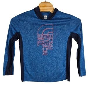 The North Face Pullover Hooded Shirt Boys XL (18-20) Polyester Blue Long Sleeve - Picture 1 of 5