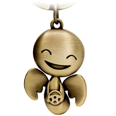 FABACH Schutzengel Schlüsselanhänger "Happy" mit Lenkrad, Engel Glücksbringer Auto