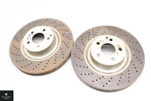 00-06 Mercedes W220 S55 CL55 CL65 AMG Front Brake Rotor Rotors Set Drilled OEM - Picture 1 of 9